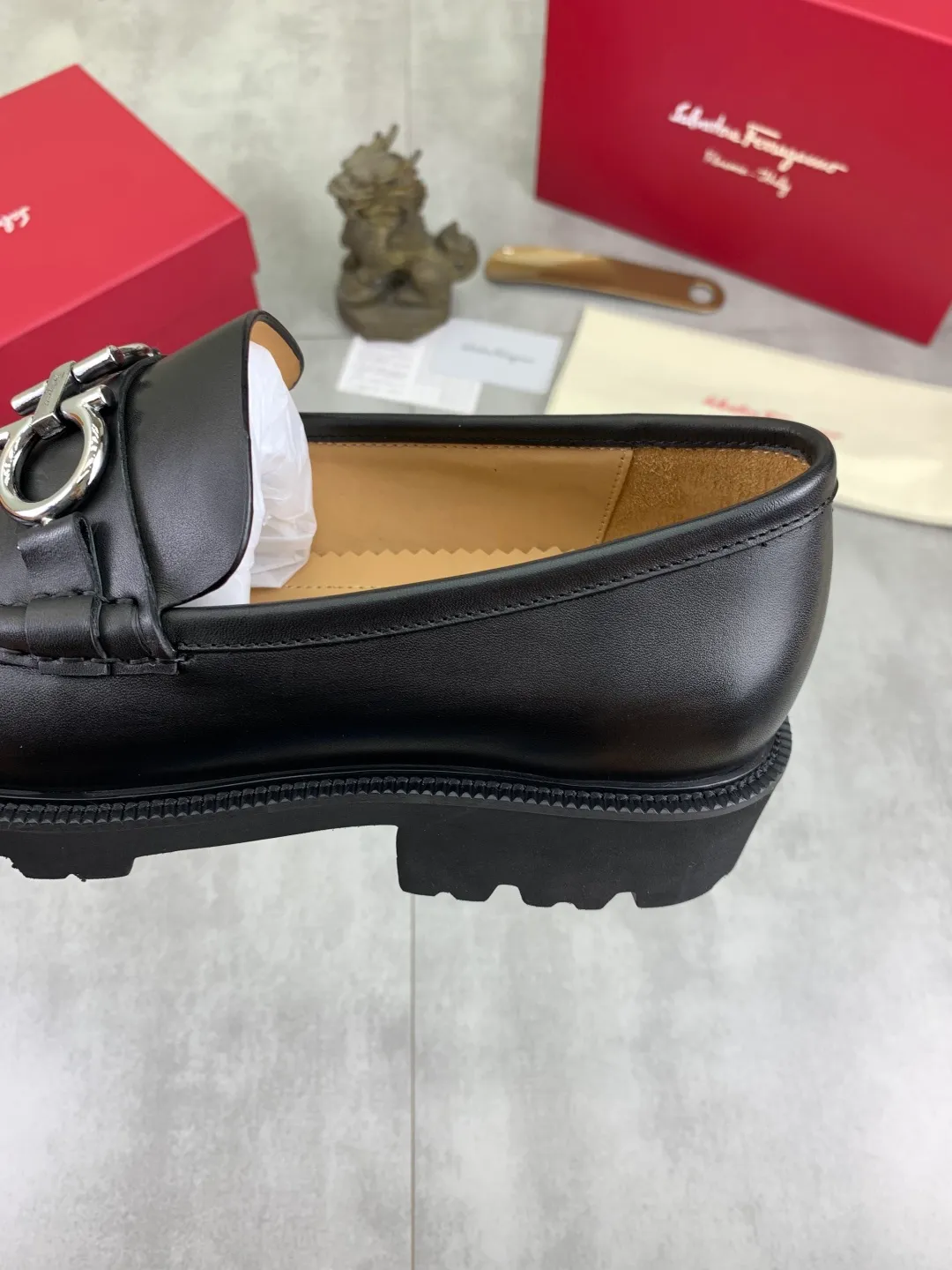 Men's men's shoes 💰P542 new high quality [Ferragamo/Ferragamo] latest model original imported calfskin, imported cowhide lining + original luxury metal buckle + original combination outsole Comparison without pressure Code number: 38-44 (45 customized)